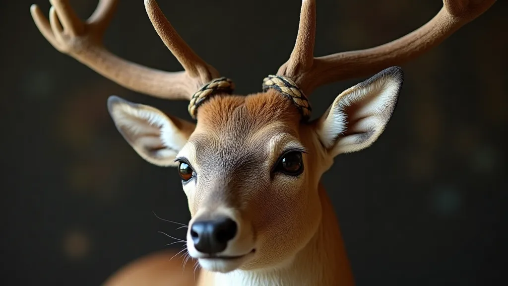 Antique Deer Head Portrait