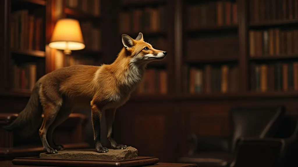 Fox mount in a study