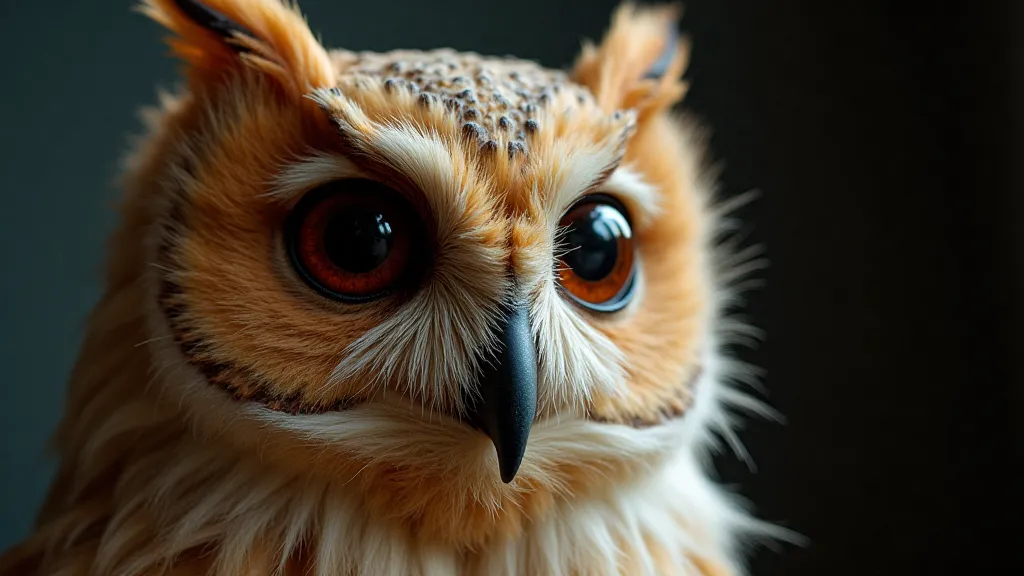 Detailed Victorian owl taxidermy